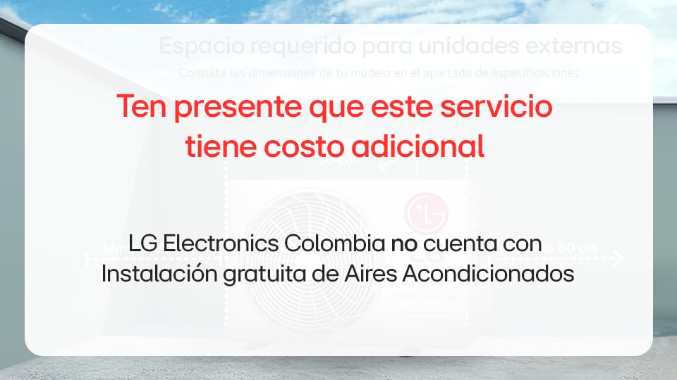 Advertencia: Instalación con costo